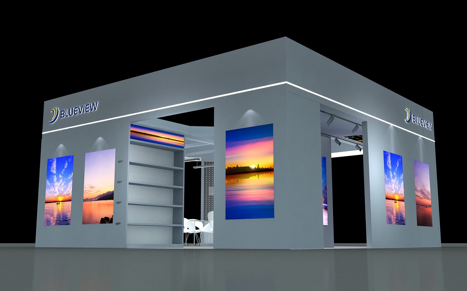 藍景光電展展臺設計搭建