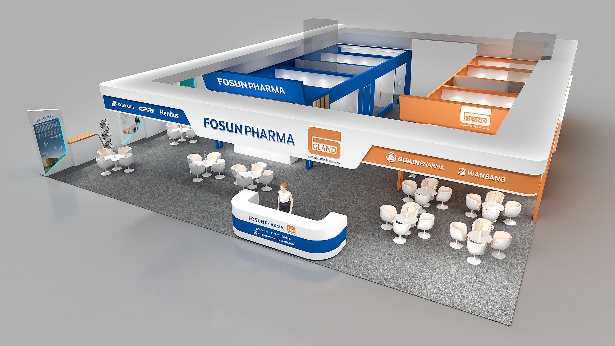 【復(fù)星】大型海外展臺(tái)設(shè)計(jì)搭建